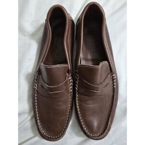 Florsheim Men's Penny Loafers Brown Leather Driving Racing Shoes‎ Size 12